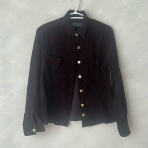 Newton Trading Co Vintage velvet corduroy chocolate brown jacket petite small